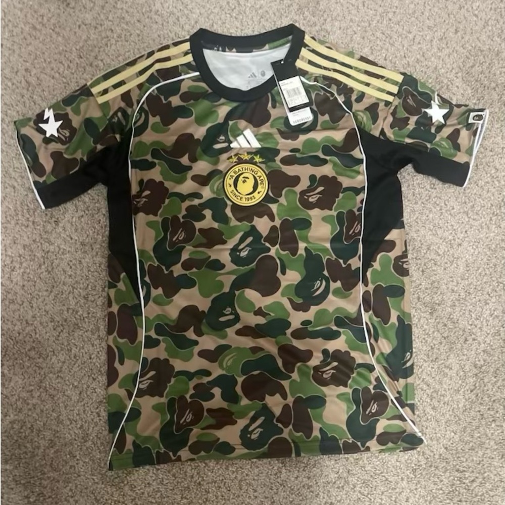 Adidas Green Camo Jersey with Star Accents